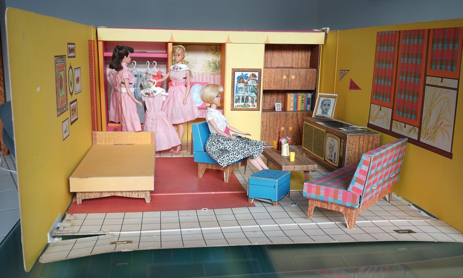 4/Set Eröffnungsbücher für 1:6 Puppen & 1:12 Puppenhaus Studie Kreatives 