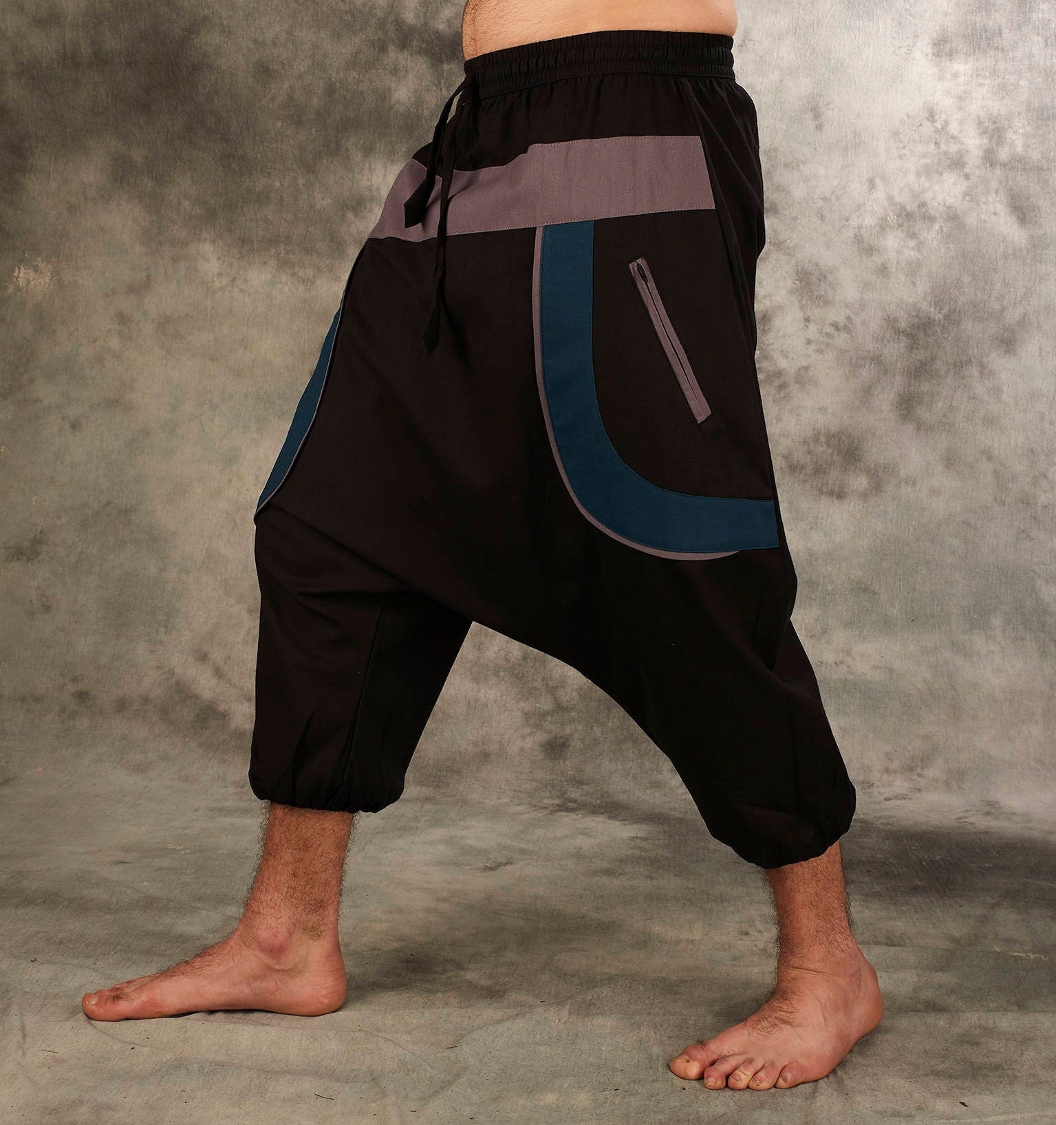 Yogi Haremshose Pumphose Hippie Goa Psy Trance Orient Pluderhose Yoga Ballonhose 