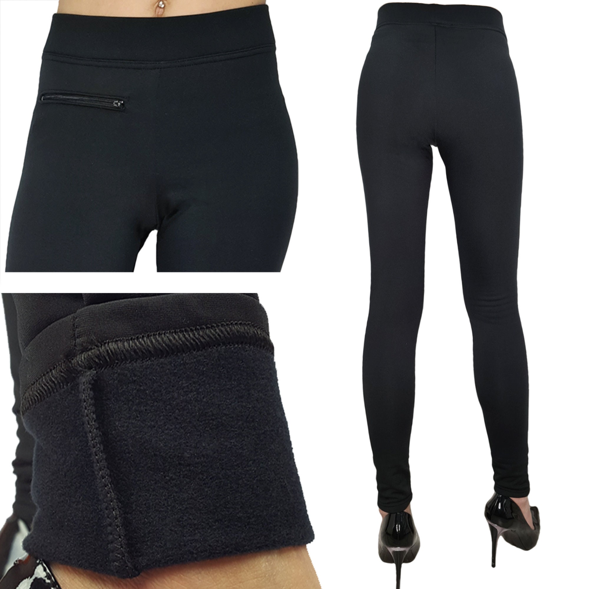 New Warm Cosy Comfy Thick Stretch Leggings Fleece Inside Size UK 6-20 UK Seller 