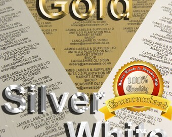 260 PERSONALISED SILVER PRE PRINTED SMALL RETURN ADDRESS LABELS 