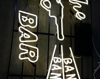 BANG BANG BAR STOFFTASCHE EINKAUFSTASCHE Twin The Tavern Neon Sign Logo Peaks 