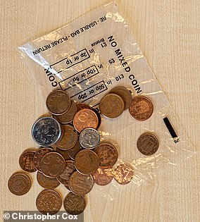 PLASTIC COIN BAGS MONEY BANK BAGS NO MIXED COINS CHANGE CASH RETAIL BAG 