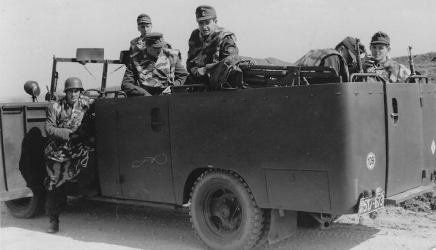 Bundesgrenzschutz BGS Armabzeichen weiß auf grün mgst sd779 