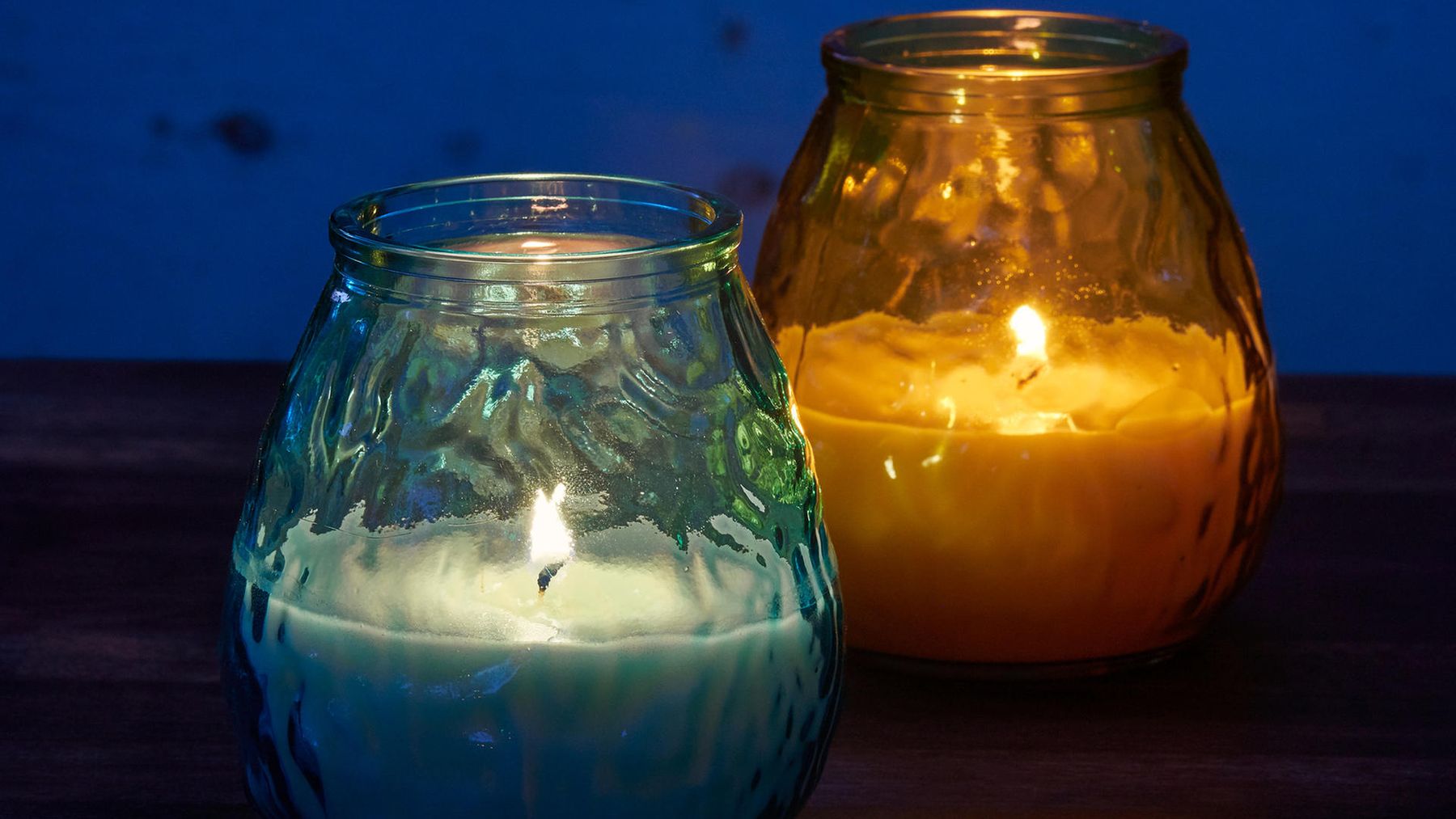 20x Anti-Insekten-Kerzen Citronella im dekorativen Glas gegen Mücken 7 x 4,5 cm 