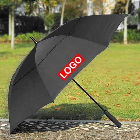 Genuine Audi Large Black Umbrella with Audi Rings 