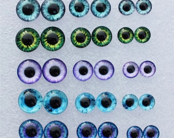 Teddy Glas Augen schwarz weiße Ecken 15mm NEU 