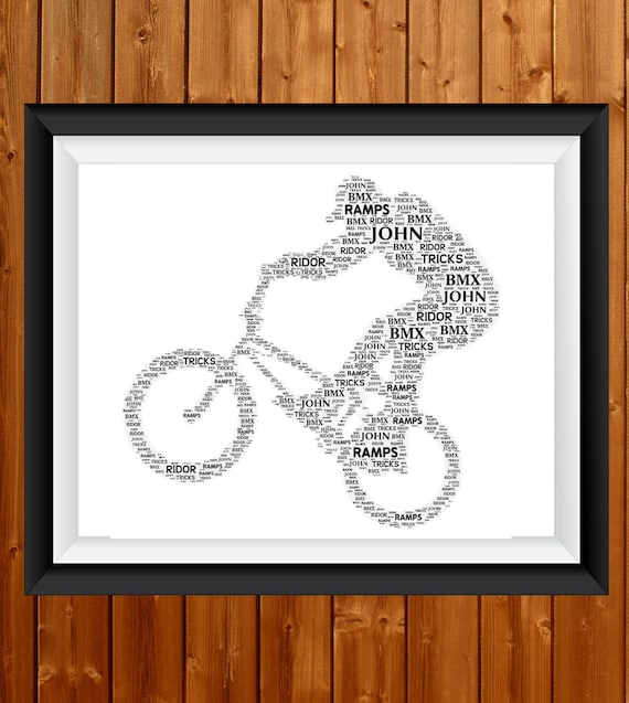 poster wall art gift home decor picture BMX cycling quote print bike 