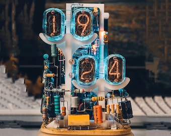 Nixie tube clock IN1 table desk retro old vintage clock for bedroom JTNlab 