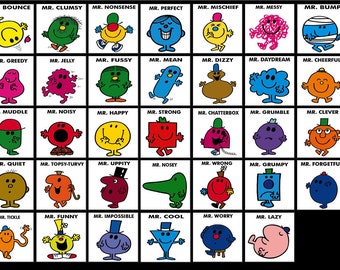 NIP~Set 50 Different Whimsical Refrigerator Mini Magnets 7/8" Pictograph Designs 