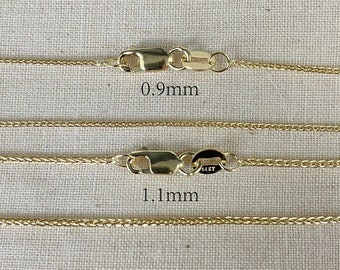 Link Chain Necklace Wheat 14K White Gold 3.00MM Parisian Spiga 