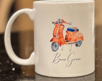 Vespa Roller Emaille Kaffeetasse Souvenir Tasse 360 ml coffee mug 