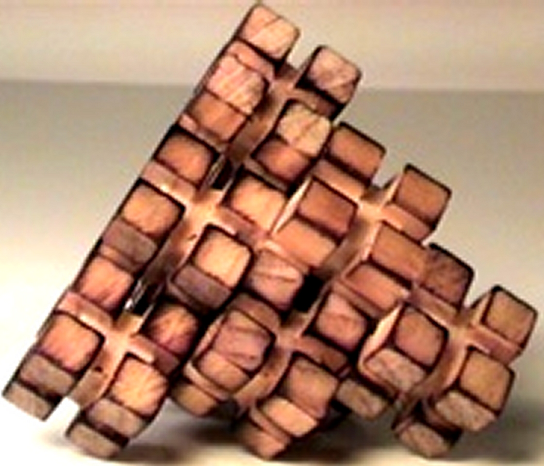 Knobel Puzzle 11F Gordian Pillar Denkspiele 3er Set Holz Square X 