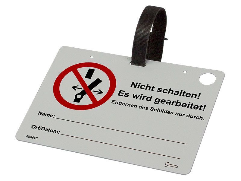 Schild Nicht schalten es wird gearbeitet PVC  43.1156 