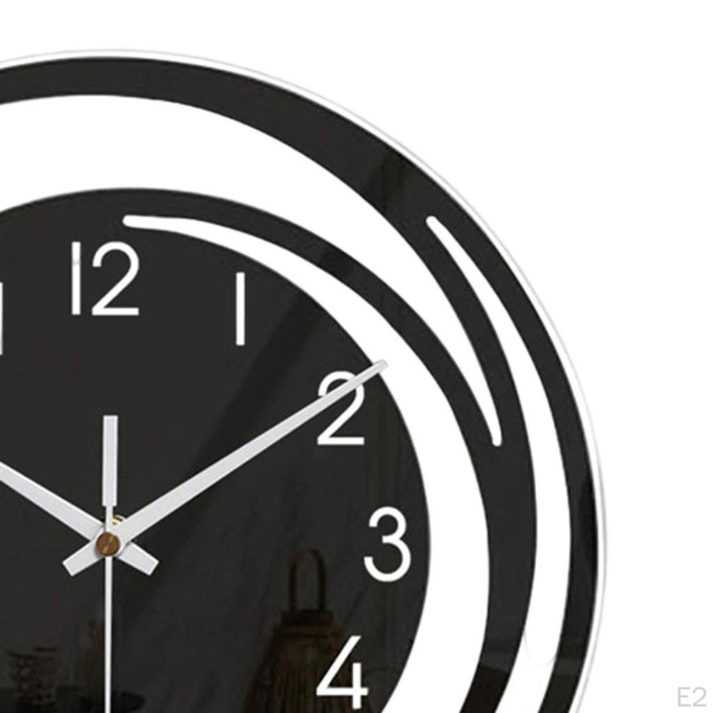 Wanduhr Silent Non Ticking 12 Zoll Batteriebetriebene Runde Uhren Weiß 