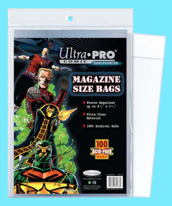 10 Ultra Pro Life Magazine Size Storage Bags and Boards New 
