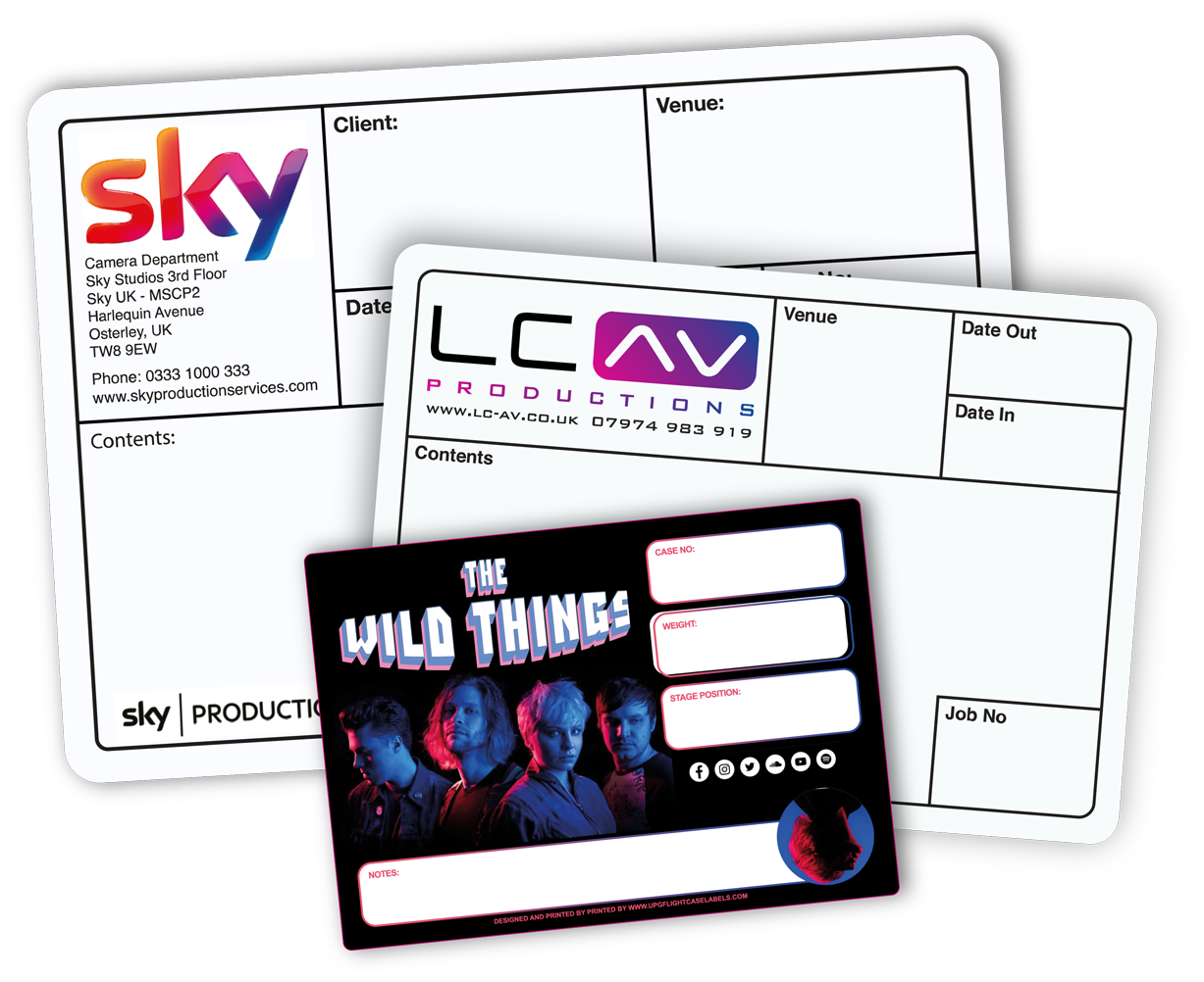 Selbstklebendes Beschriftungsschild Produktionsschild 177 x 127 mm Tourlabel 