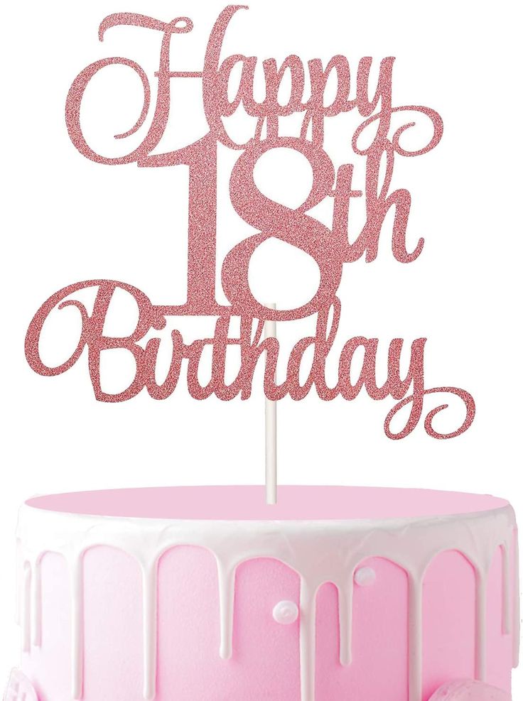 Tortendeko Geburtstag 18 gold 19cm Tischdekoration Party Kuchen Cake Topper 