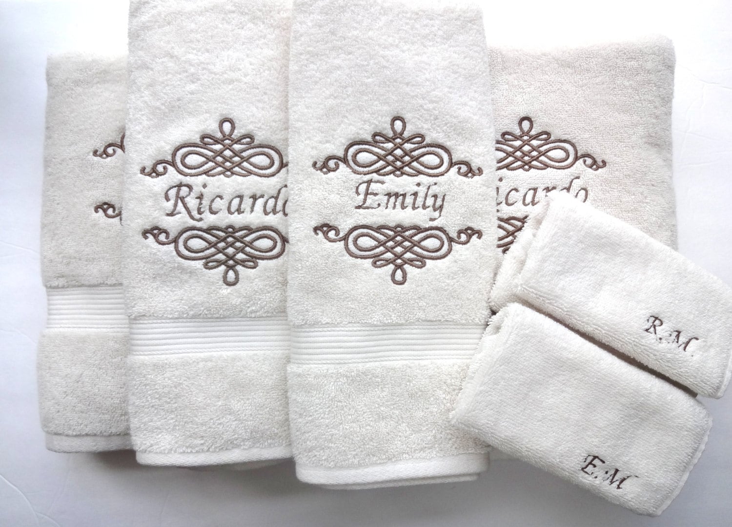 Wedding & Anniversary Hand & Bath Towels Personalised Luxury Towels Towel Sets 