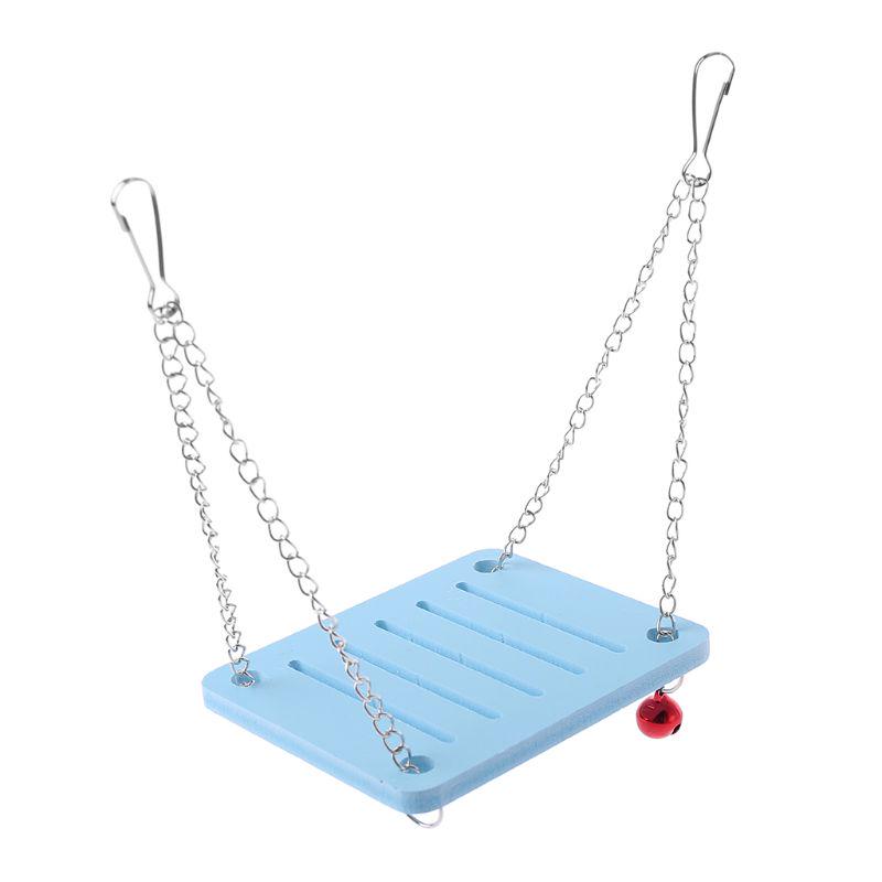 Maus Papagei Vogel Spielzeug Schaukel Hamster Holz Hängend Haus Swing Käfig 