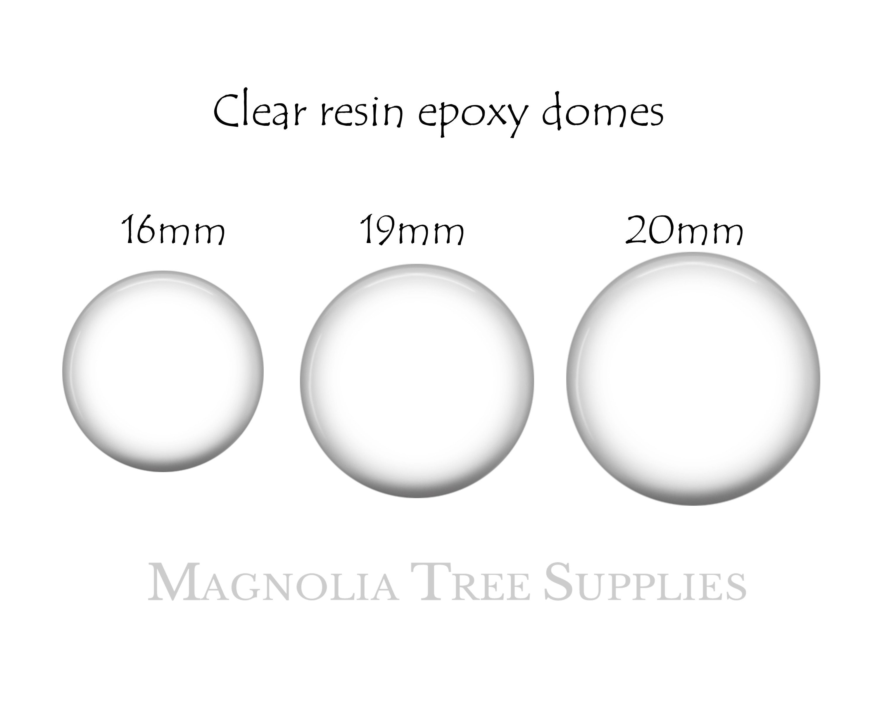 Wholesale Lots Craft Clear Epoxy Domes Resin Stickers  16mm Dia. 5/8" 