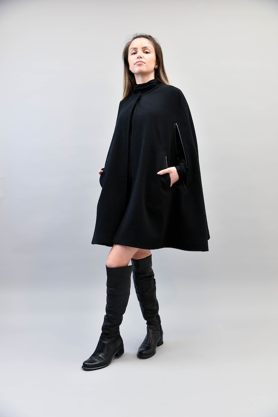 Fashion Damen Wollmantel mantel Lang Umhang/Schal poncho wrap schals Mantel 