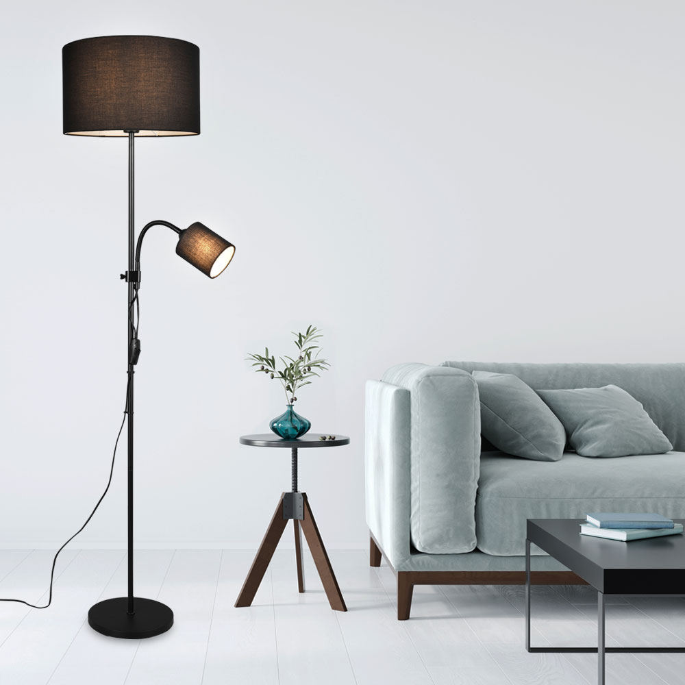 LED 23 Watt Steh Leuchte Esszimmer Decken Fluter Lese Lampe Flexo Touchdimmer 