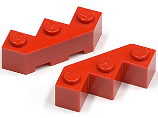 LEGO 6 x Diagonalstein Mauer rot Red Brick Modified Facet 3x3 2462 
