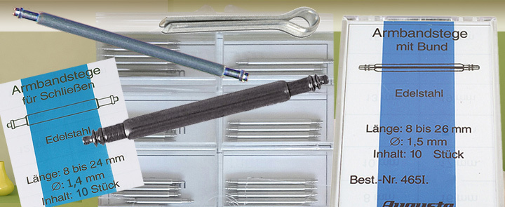 2 Stück 12mm Eichmüller Edelstahl Federstege 1,3mm Ø für Uhren Armbänder 