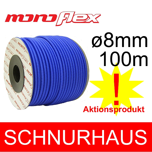 8mm PE monoflex Expanderseil 20m schwarz Gummiseil Seil Netz Plane 