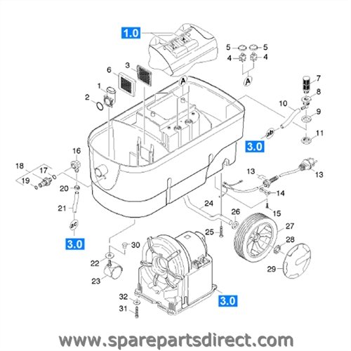 Part# 6.435-196.0 Karcher Puzzi 100 Pressure Washer&Vacuums Spares D180 Wheel 
