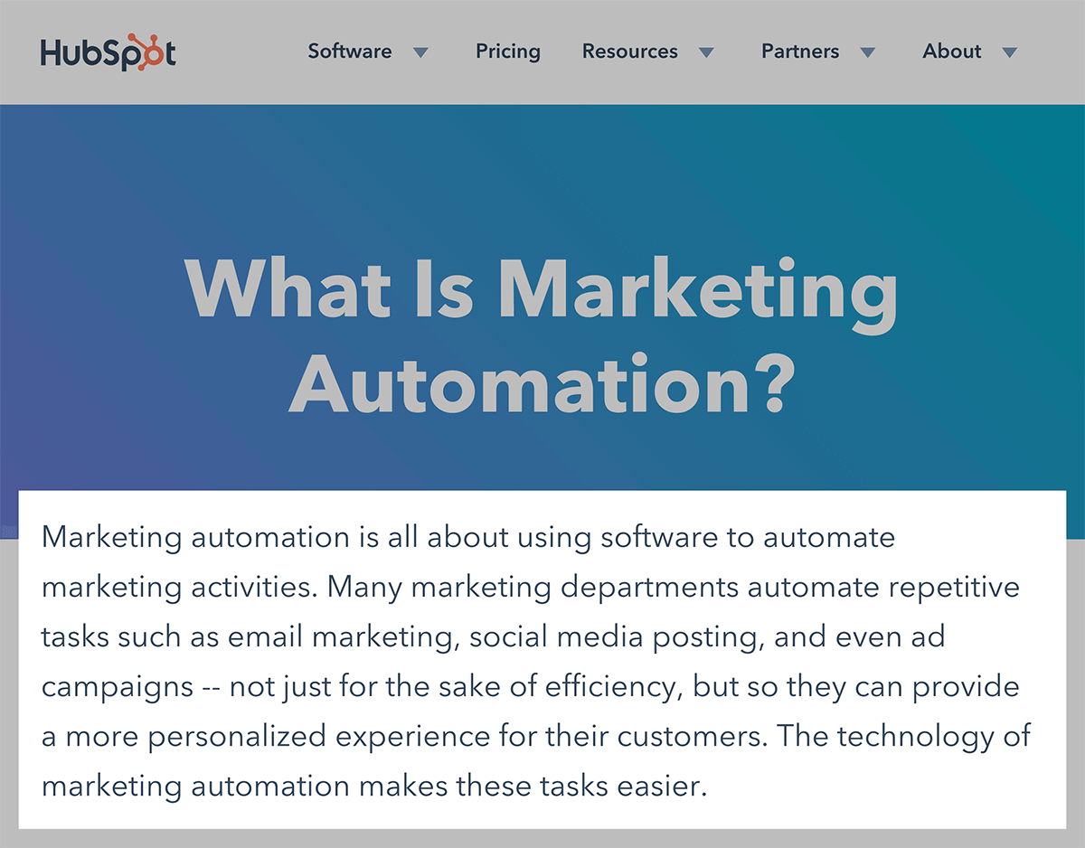 HubSpot – Main Definition Example