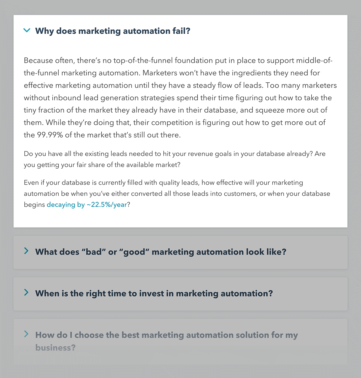 HubSpot – Several Questions And Answers On Single Page