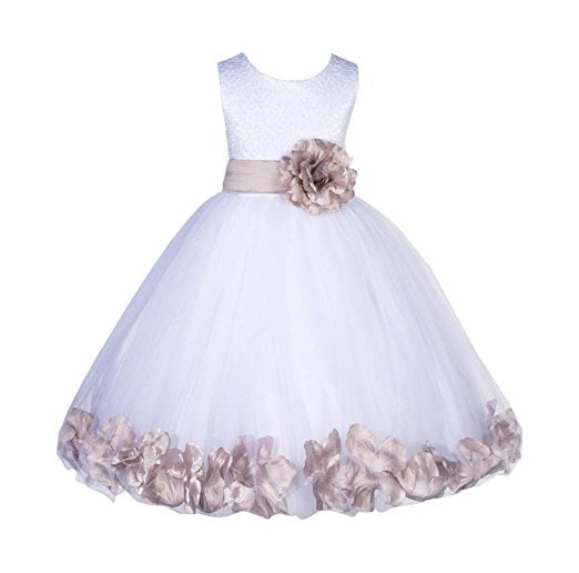 Flower Girl Princess Dress Wedding Formal Garduation Birthday Party Prom Recital 