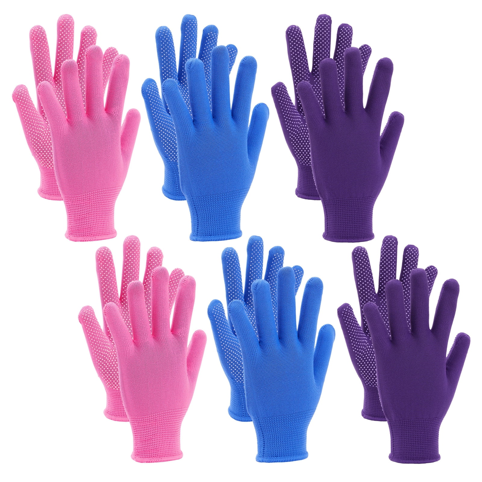 24 Pairs New Nitrile Coated Nylon Pink Floral Gloves Ladies Work Gloves Garden 