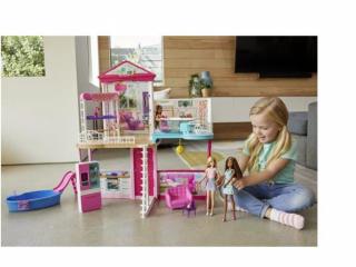 Pool & Furniture Beautiful Barbie Home Set Includes 3Dolls Starter House 