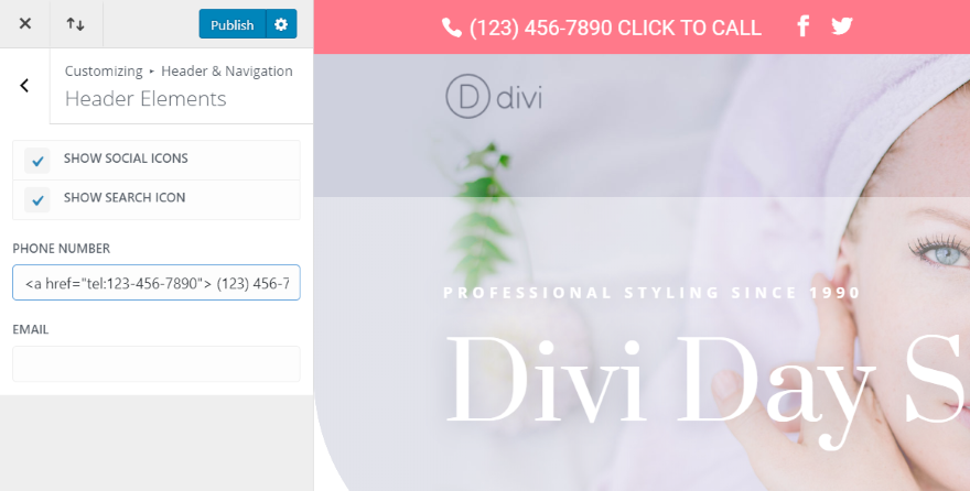 Secondary Menu Clickable Link Customization