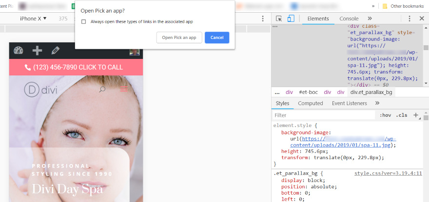 How to Test HTML Phone Number on Mobile with Google Chrome Developer Tools