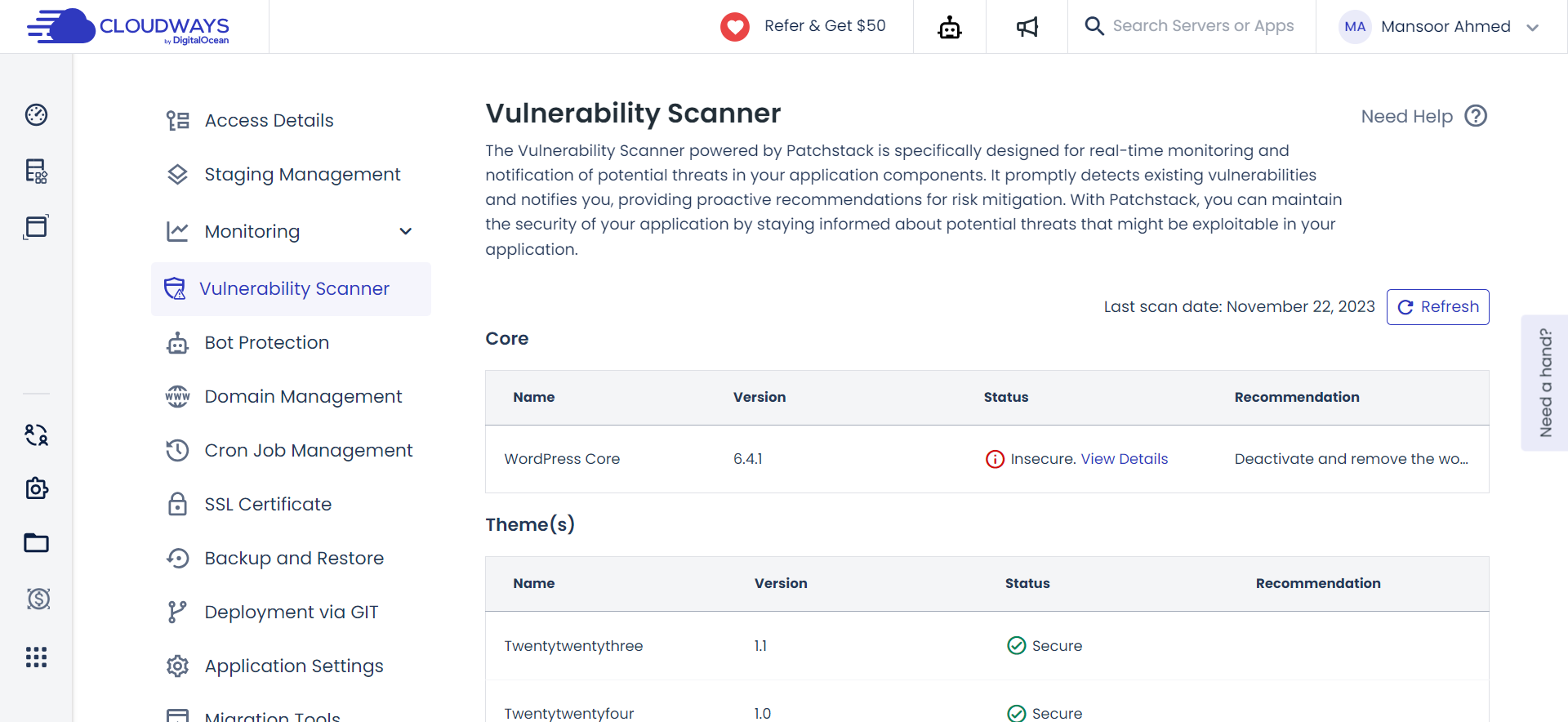 cloudways Vulnerability Scanner