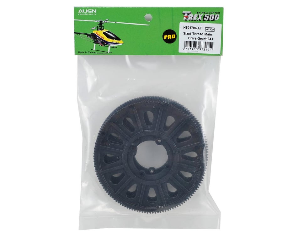 Slant Thread Main Drive Gear/134T Align TRex 500 H50178QAT 