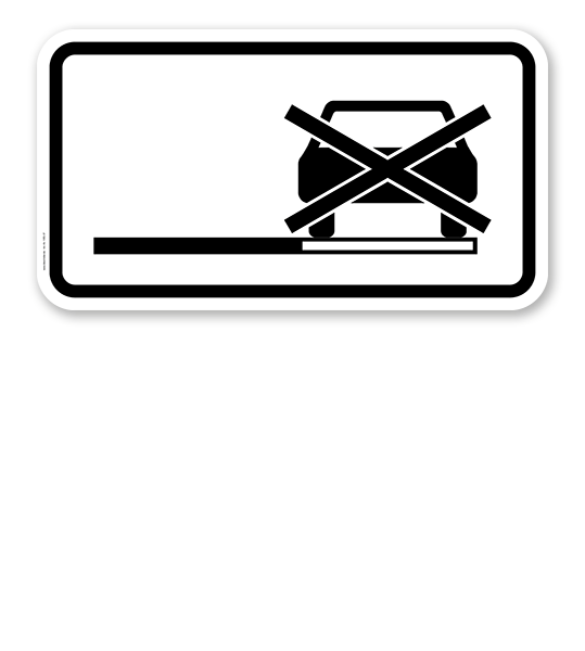 Aufkleber Verkehr Zusatzzeichen "Haltverbot auch auf dem Seitenstreifen" Schild 