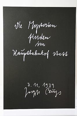 hochwertige Kunstpostkarte JOSEPH BEUYS:/"Hasenzucker" Originalgrafik 