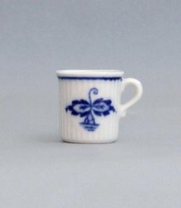 Puppenstube Miniatur Tasse mit Zwiebelmuster 1,4cm Kaffetasse Becher Kaffeeber 