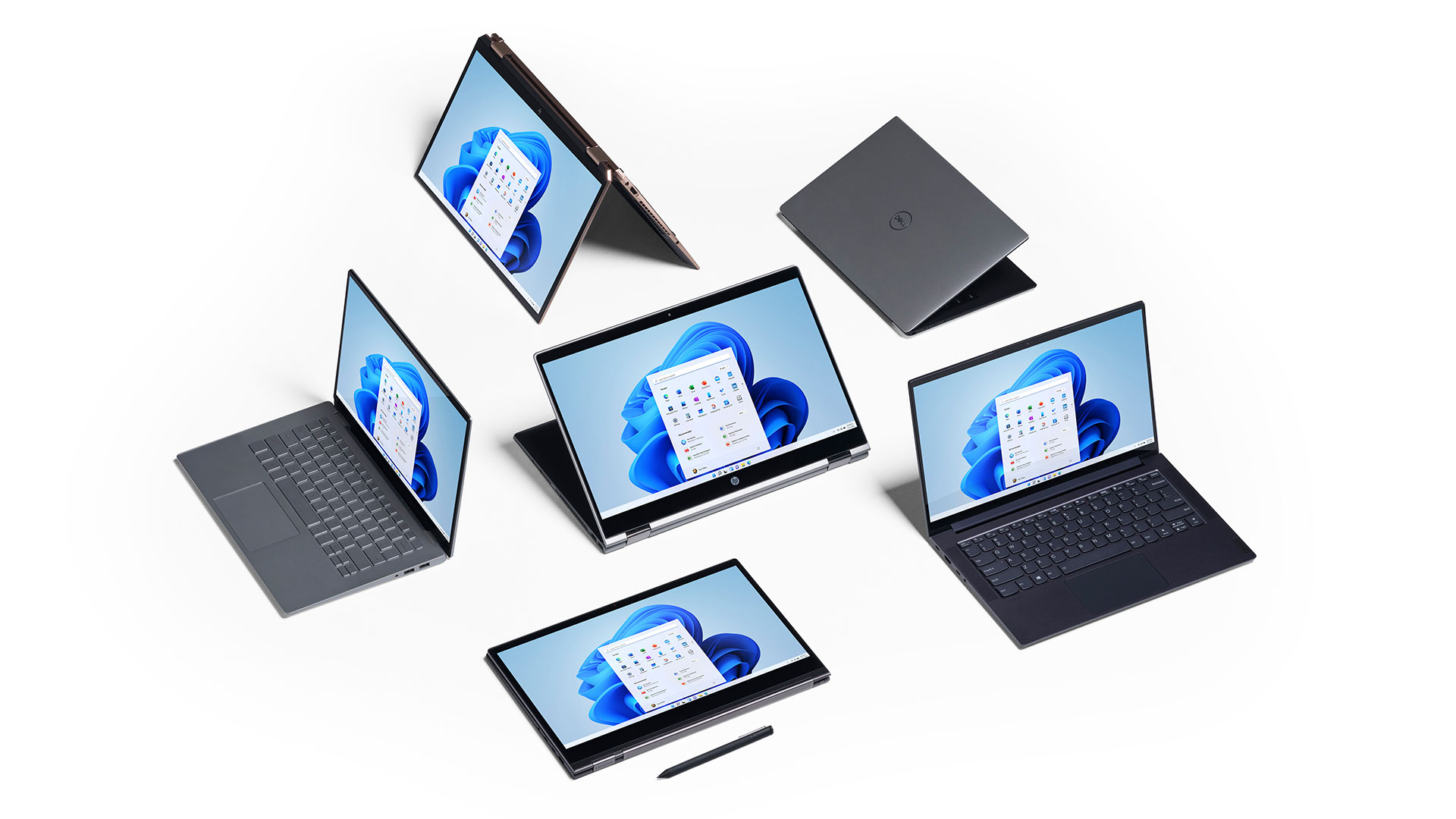 Array of 6 Windows 11 computers