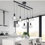 grau-Silberne Hänge Lampen Retro Samt Wohn Schlaf Ess Zimmer Pendel Beleuchtung 