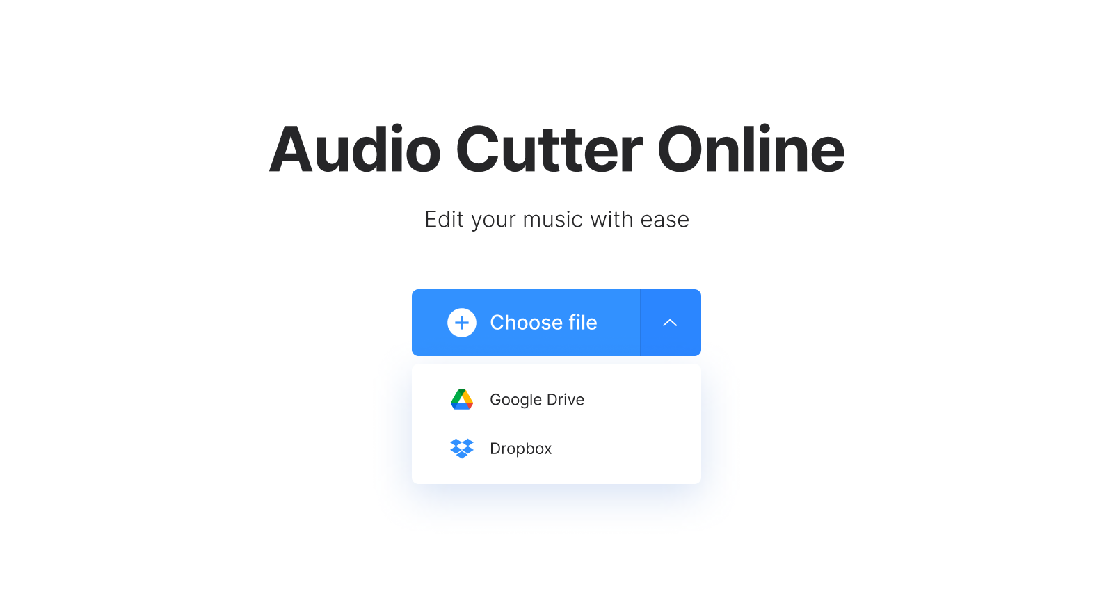 How to add an audio Upload a song you want to cut