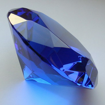 Glasdiamant aus Kristallglas 200mm mit Ständer 5,60kg 