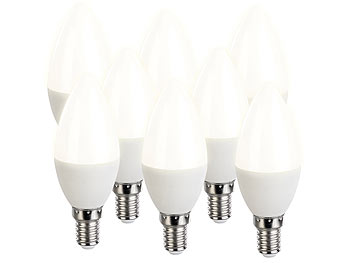 2er Set LED 3W Kerzen Form Leuchtmittel 250 Lumen Leuchte Sockel E14 3000 Kelvin 