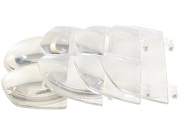 Stirnlupe mit 5 Linsen Vergrößerung 3LED Beleuchtung Lupenbrille USB-Lade Weiß F 