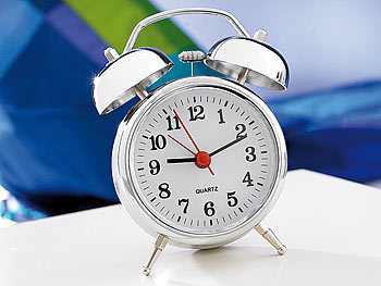 Retro Glockenwecker Wecker Alarm Analog Quartz Reisewecker Uhr Kinderwecker 
