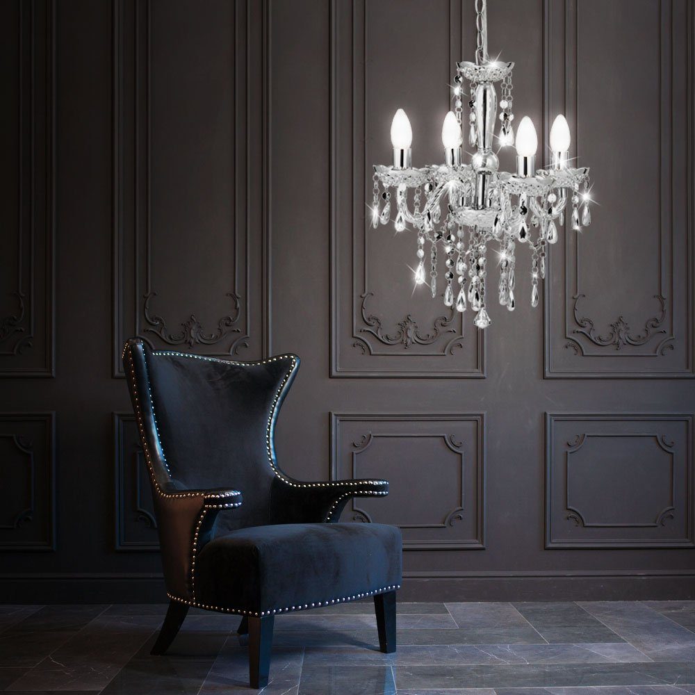 LED Esszimmer 12 W Decken Hänge Pendel Leuchte Lampe Luster Kronleuchter 4xE14 